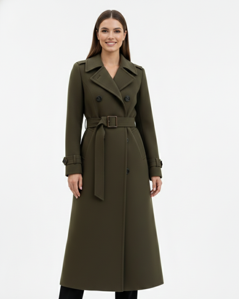 Gianilla Cappotto Lungo Sagomato Donna – Cappotto Elegante con Cintura, Stile Invernale Moderno