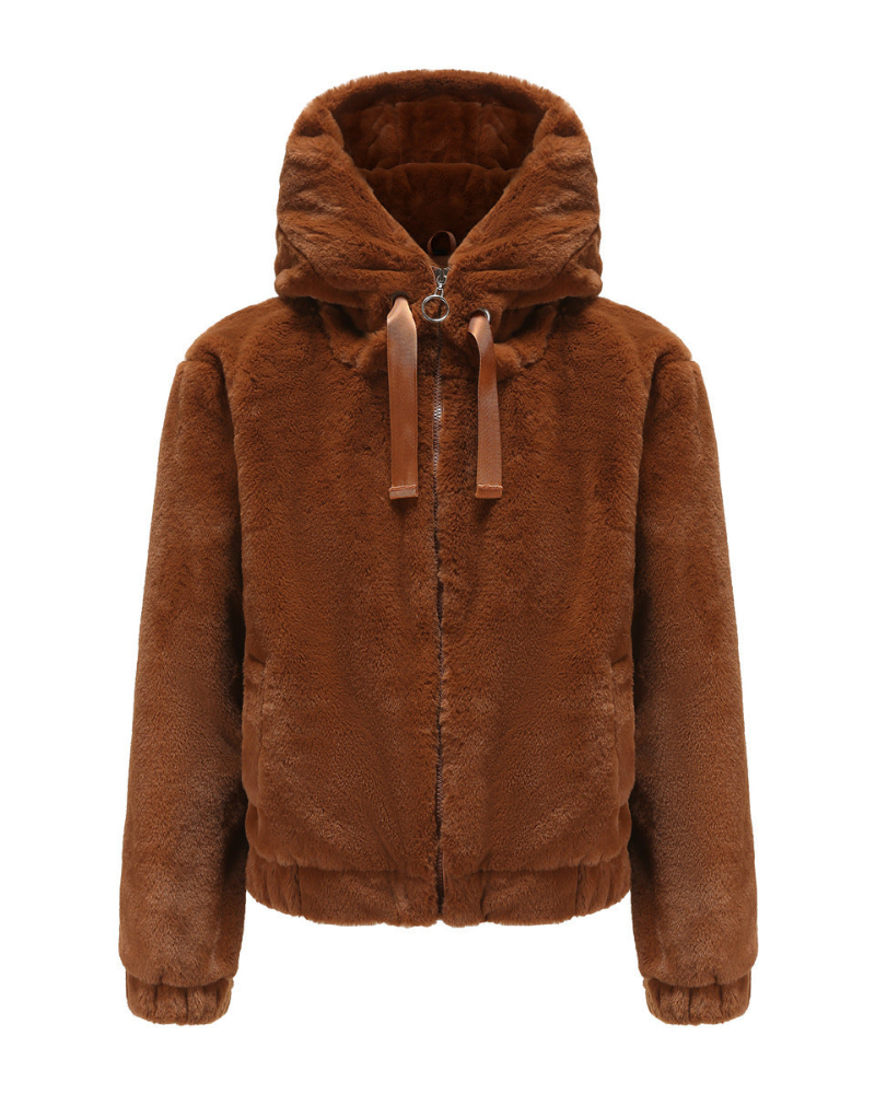 Emmaru Women's Teddy Hoodie Jacket – Warm Fleece Coat Comfortable Fit & Trendy Look
