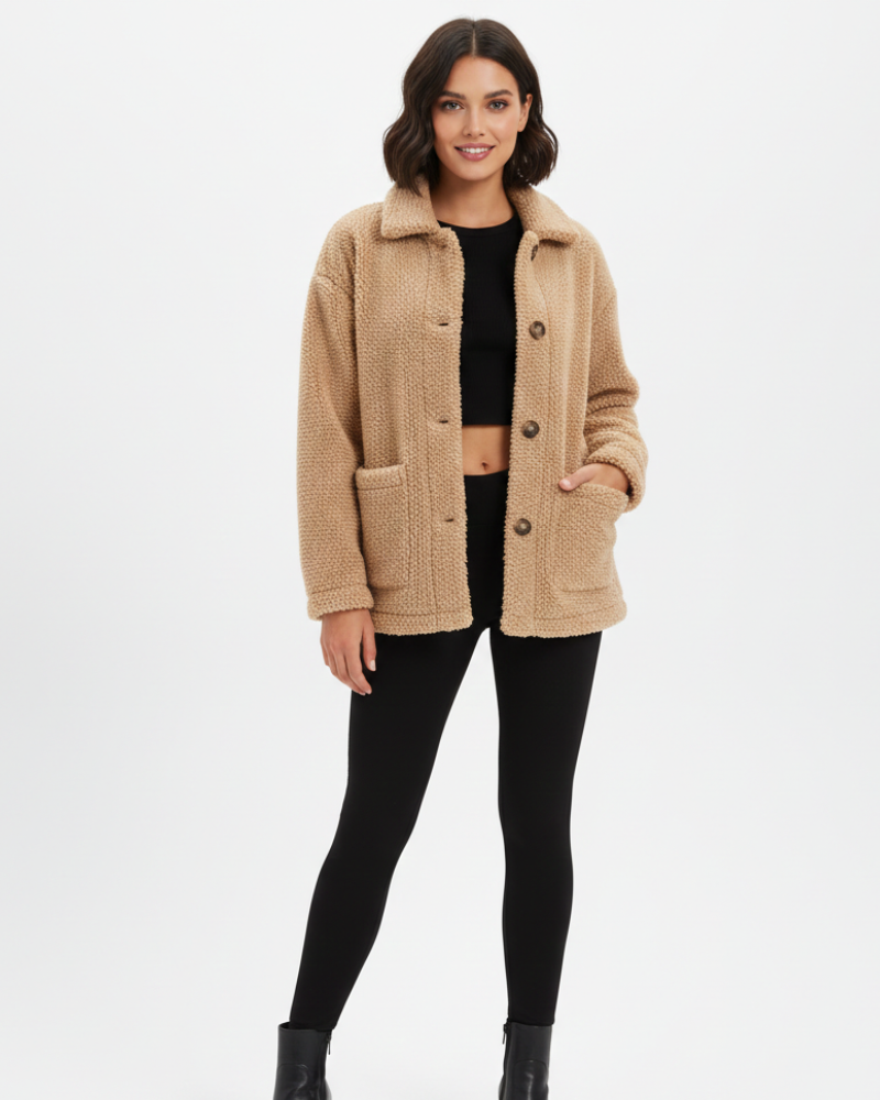 Ivy Warme Damesjas – Comfortabele Pasvorm, Zachte Stof & Tijdloze Stijl