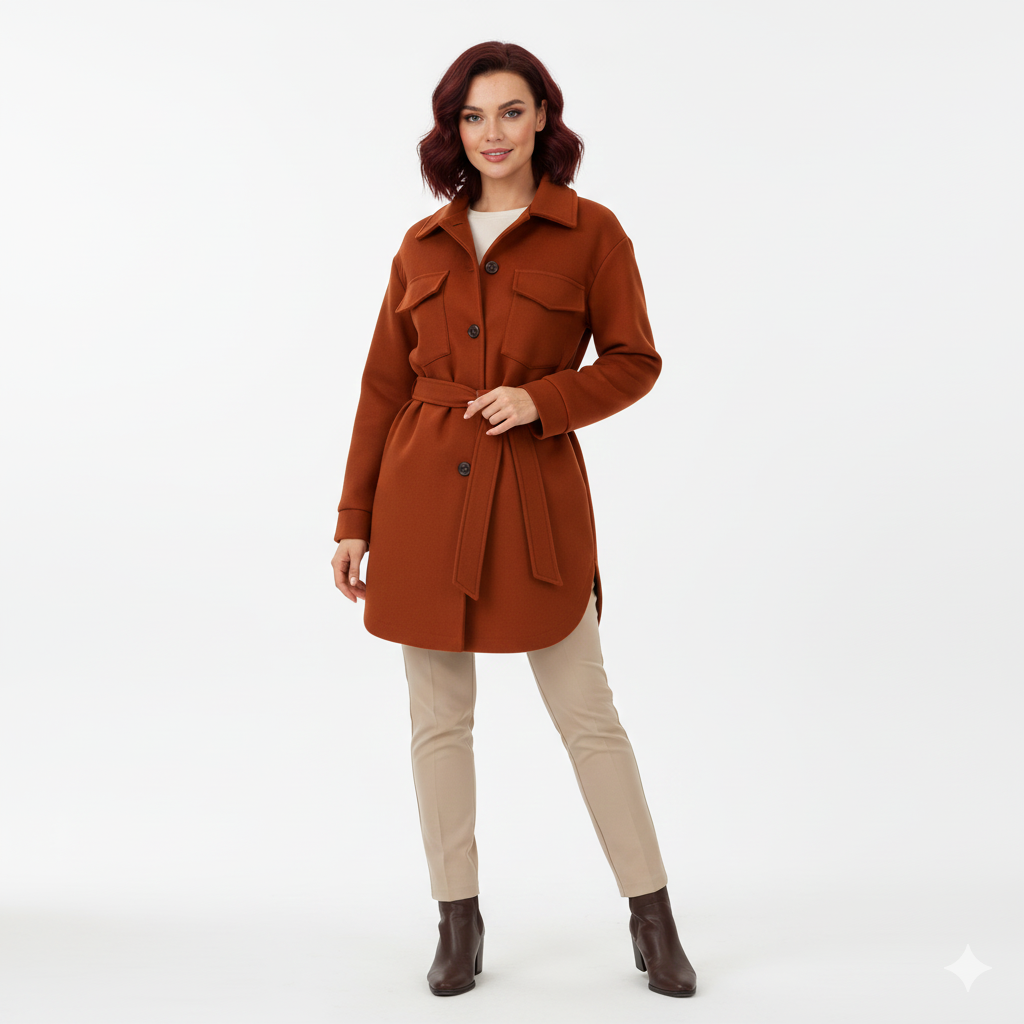 Jaze Mode Women's Polo Jacket – Casual Fit with Notched Collar & Buttoning