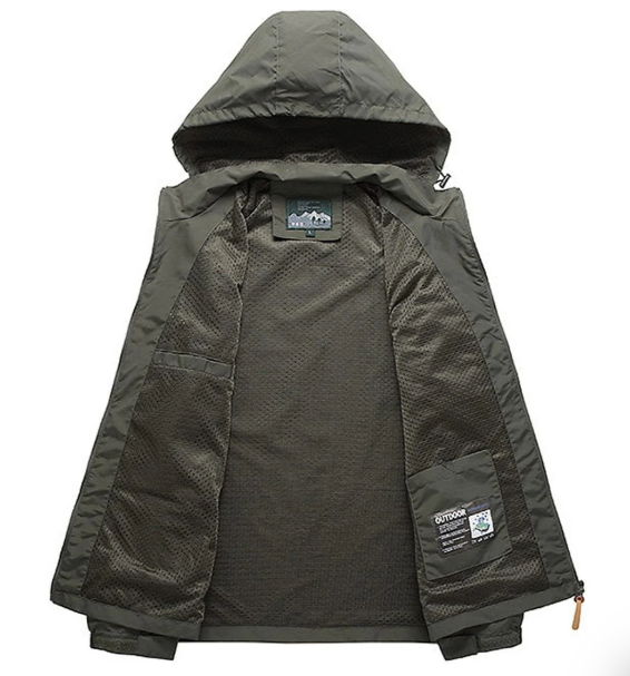 Ethan Men's Jacket – Waterproof Outdoor Jacket with Adjustable Hood & Multi-Pockets