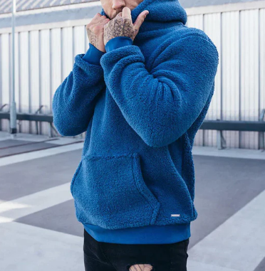 Aelfwine Sweat à Capuche Homme – Hoodie Doux en Polaire avec Poche Kangourou & Doublure Confortable