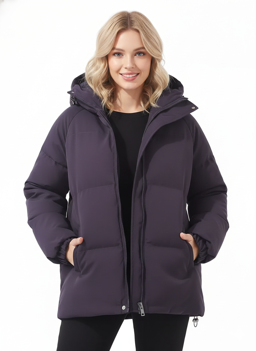 Lilah Kurtka Puchowa Damska Lekka z Kapturem – Elegancki Krój i Nowoczesne Ciepło