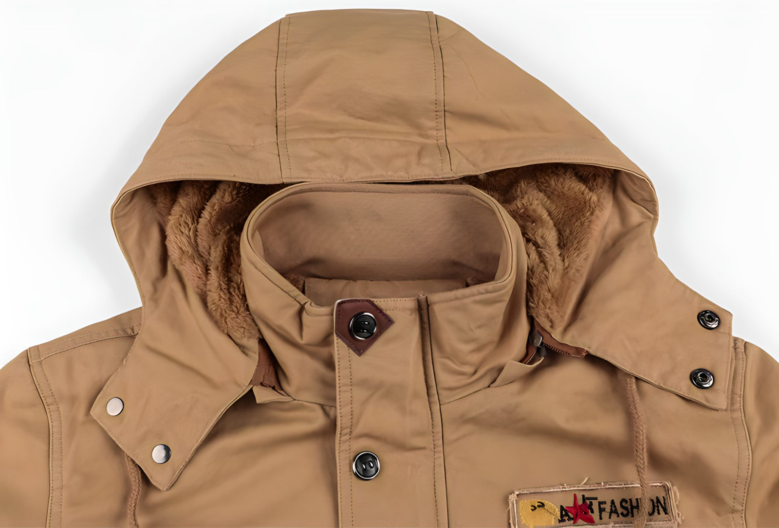 Logan Veste Militaire Homme – Manteau Imperméable mit Fleecefutter & verstellbarer Taille