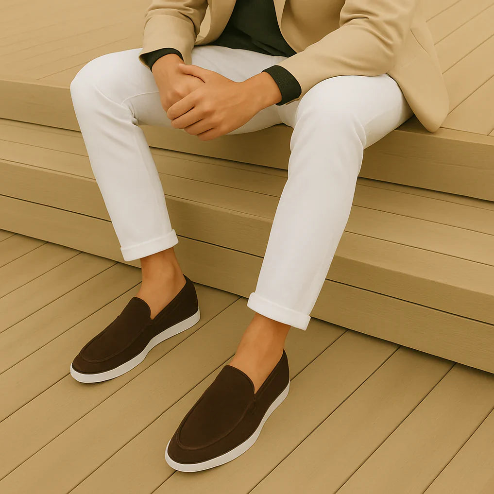 Liam Mocassins Herre – Elegante loafers i ruskind med holdbar komfort og alsidig stil