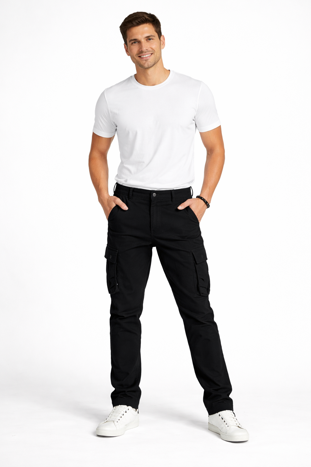 Mane Pantalon Cargo Bărbați Croială Dreaptă – Bumbac Respirabil, Buzunare Utilitare și Stil Workwear