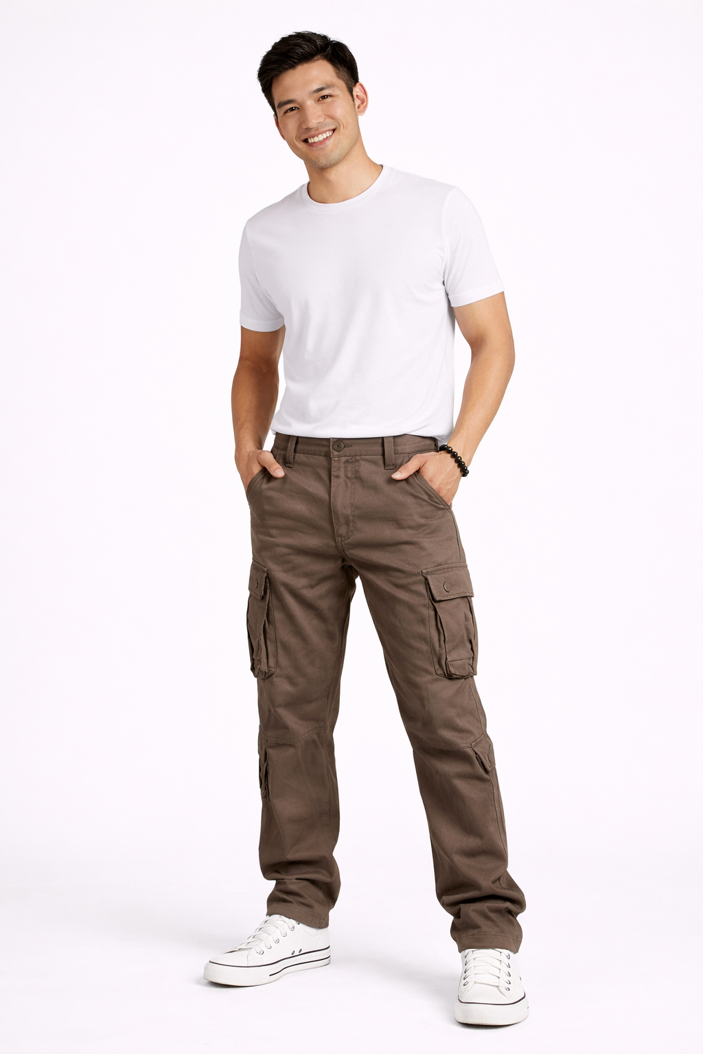 Mane Pantalon Cargo Bărbați Croială Dreaptă – Bumbac Respirabil, Buzunare Utilitare și Stil Workwear