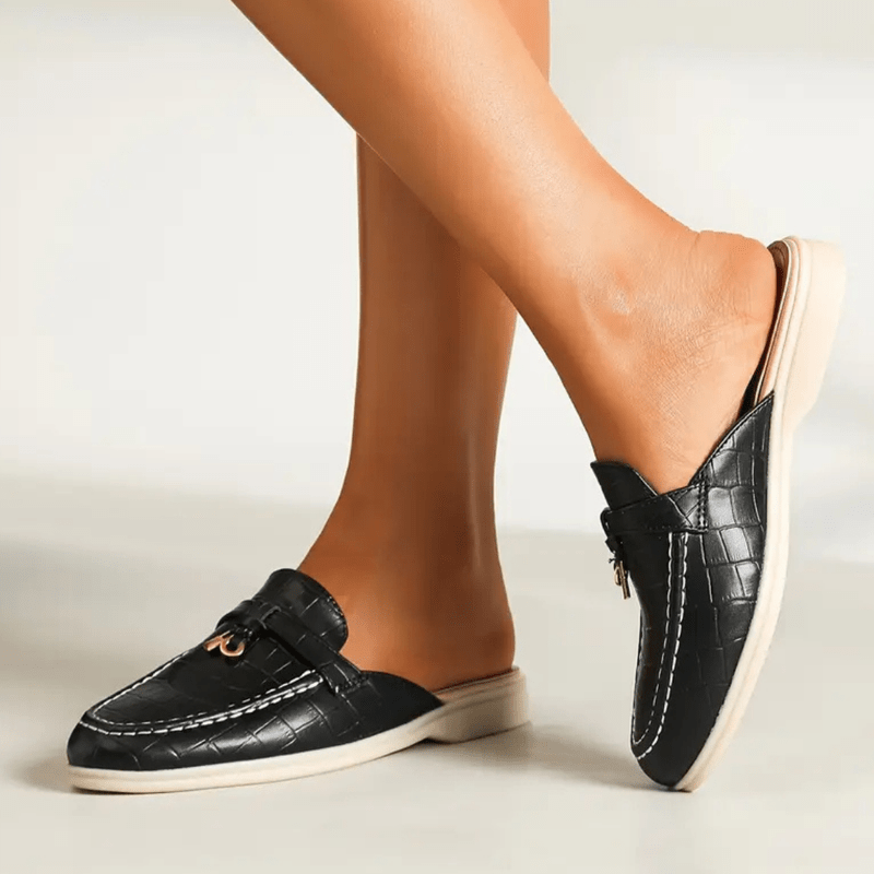 Lydia Mules Femme à Enfiler – Mules bez podpatku s elegantní přezkou a pohodlnou podrážkou