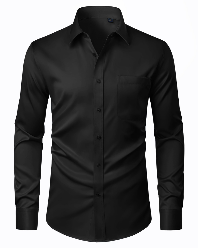 David Chemise Homme – Chemise Anti-Taches Stretch, Sans Plis & Manches Longues