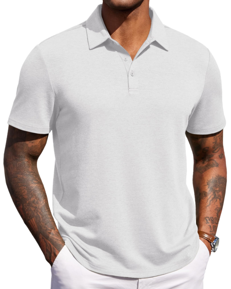 Maxime Polo Homme – Polo Manches Courtes Respirant, Style Golf & Casual Élégant