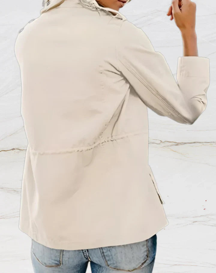 Nora Damesjas – Elegante jas met lange mouwen en vier handige zakken