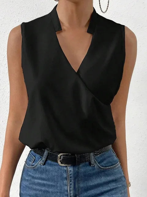 Camisola de alças Aurore para Mulher – Decote em V suave, leve e corte confortável