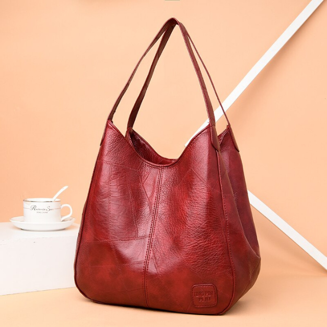 Elowen Sac à Épaule Femme – Luxus aus echtem Leder mit zeitlosem Design und praktischen Fächern