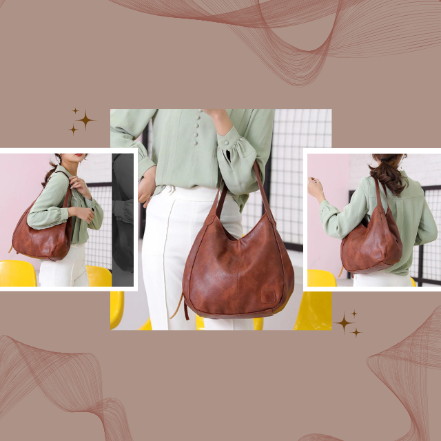 Elowen Sac à Épaule Femme – Luxus aus echtem Leder mit zeitlosem Design und praktischen Fächern