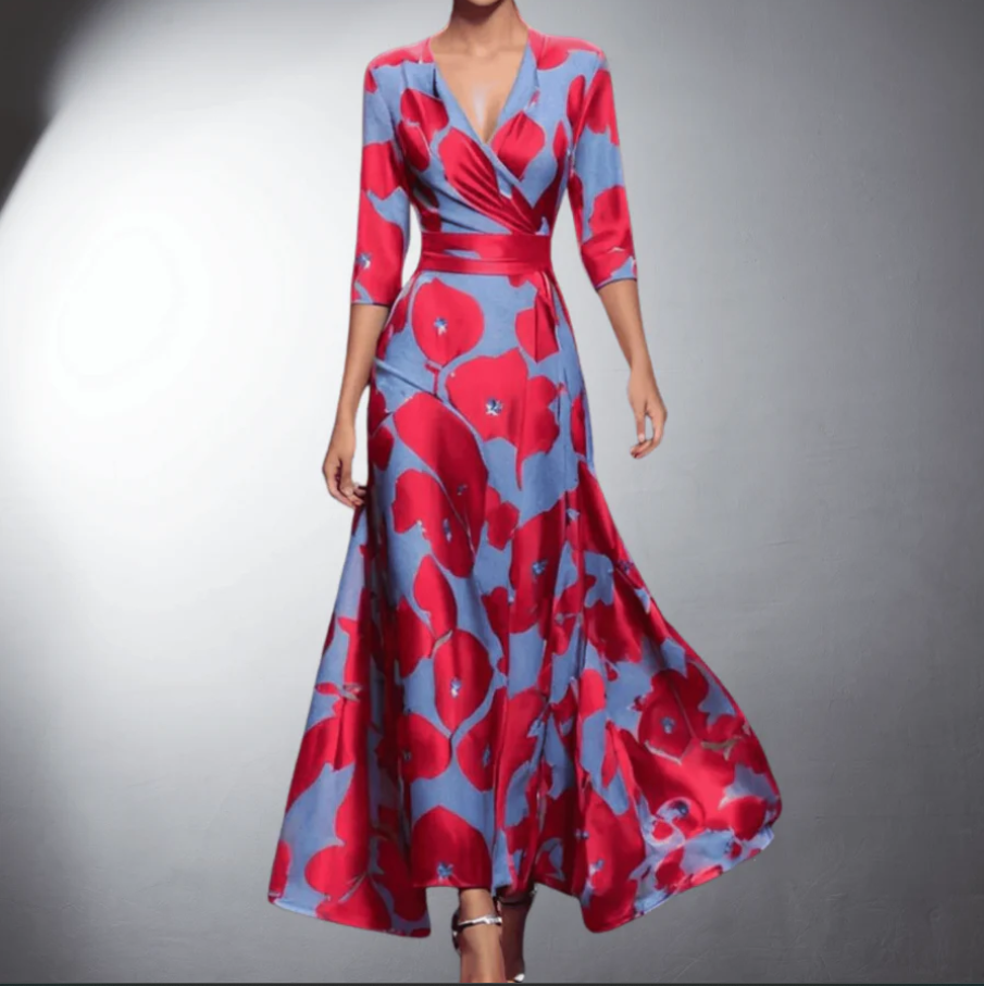 Robe Femme Nunna – Model floral elegant cu croială cambrată și țesătură ușoară