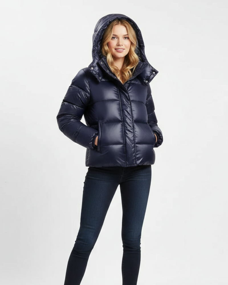 Natalie Anorak para Mujer con Capucha – Corte Holgado, Diseño Abombado y Calor Invernal