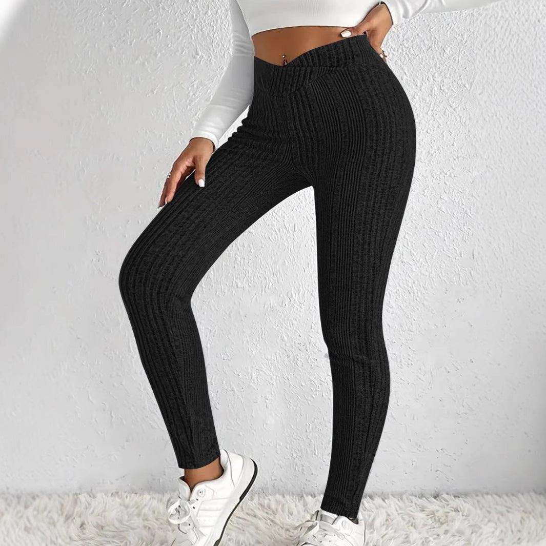 Sage Pantalon Femme – Pantalon à Rayures Chic Ajusté & Confortable pour un Style Moderne Automne/Hiver