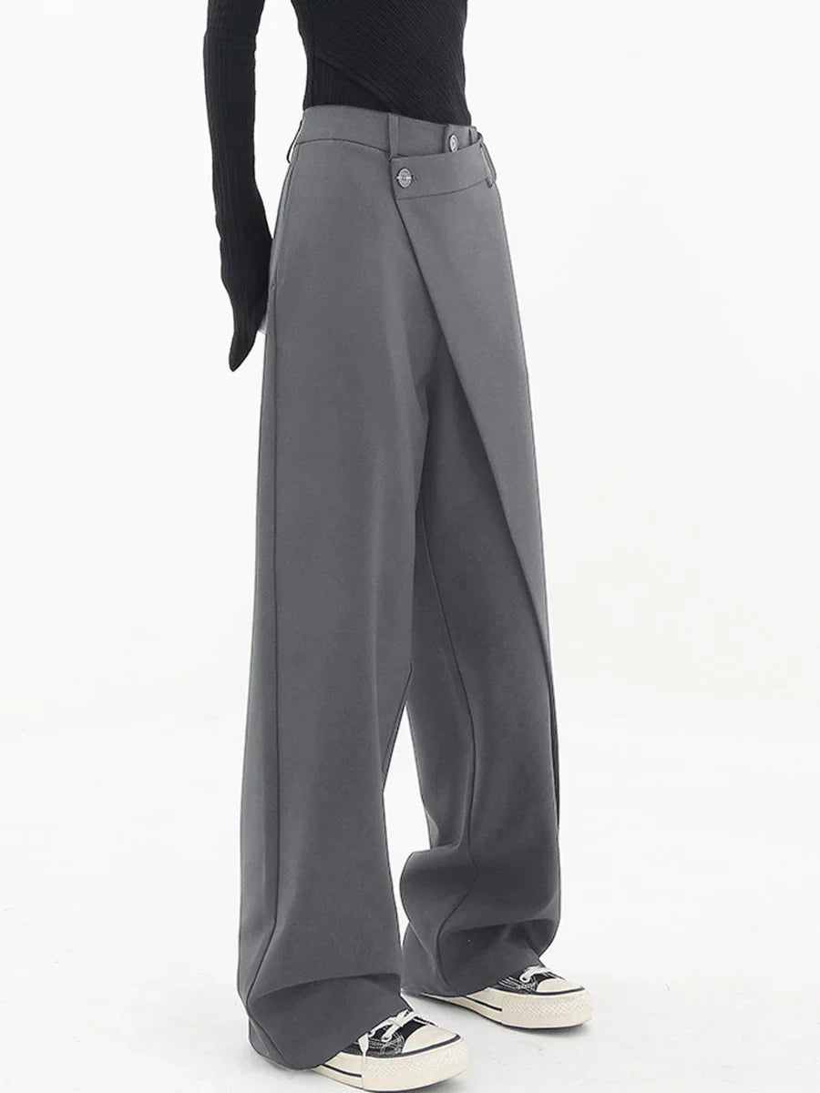 Emma Pantalon Ample Femme – Pantalón Ancho Cómodo y Transpirable para un Look Casual y Estilizado