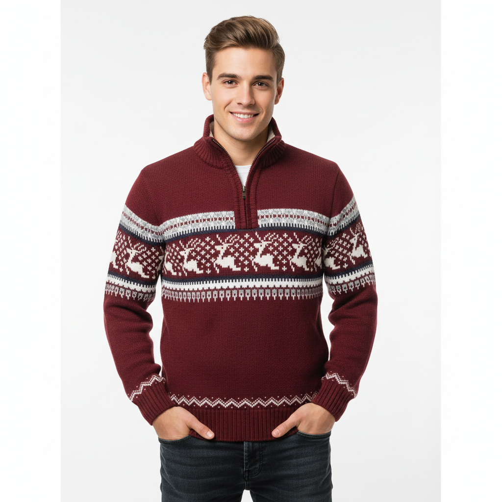 Orly Herren Weihnachts-Pullover – Warmes Strick mit Festlichen Mustern & Bequemer Schnitt