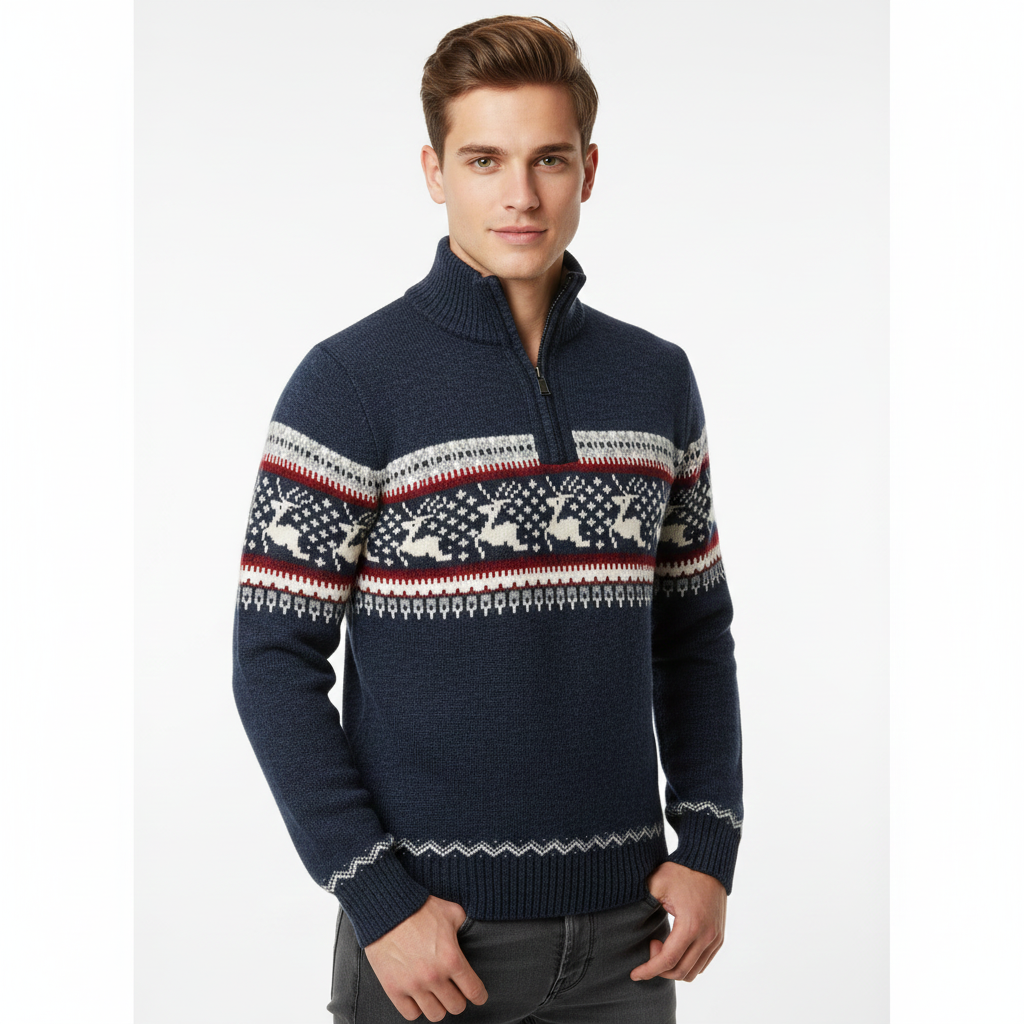 Orly Herren Weihnachts-Pullover – Warmes Strick mit Festlichen Mustern & Bequemer Schnitt