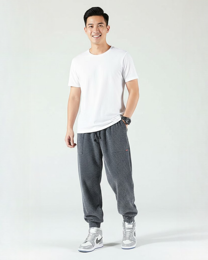 Emerson Pánske Jogger Nohavice z Manžestru – Relaxačný a Pohodlný Strih Casual