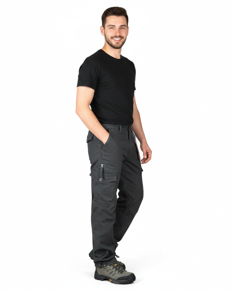 Onze Pantalon Casual Homme – Coupe Relax Confortable avec Poches Pratiques & Tissu Léger