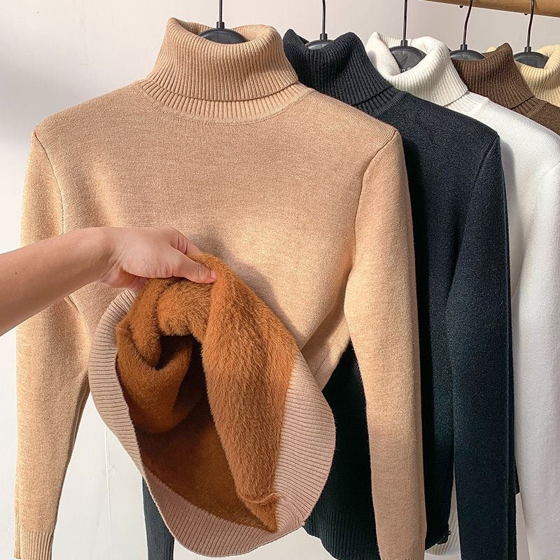 Milani Pull Col Roulé Ženy – Teplá fleecová mikina a volný zimní střih