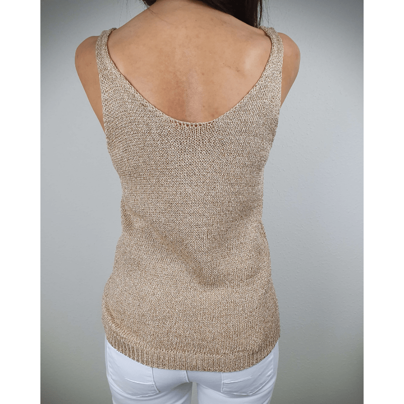 Polina Haut fără mâneci femei – tricot moale respirabil & croială elegantă care avantajează silueta