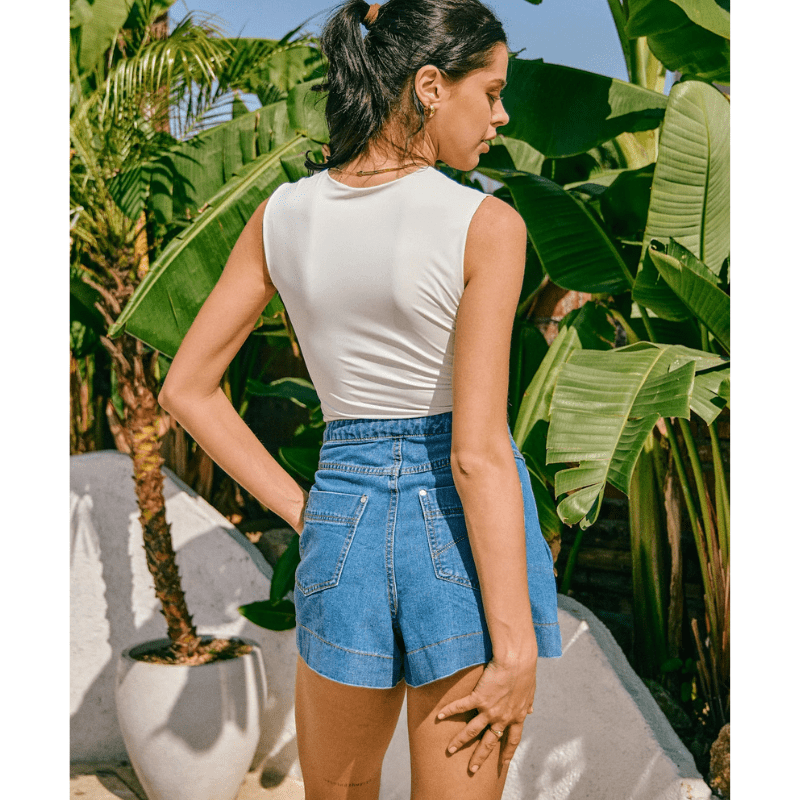 Rada Short Cargo Looksy – Flatterende Høj Talje & Trendy Cargo Lommer Sommer