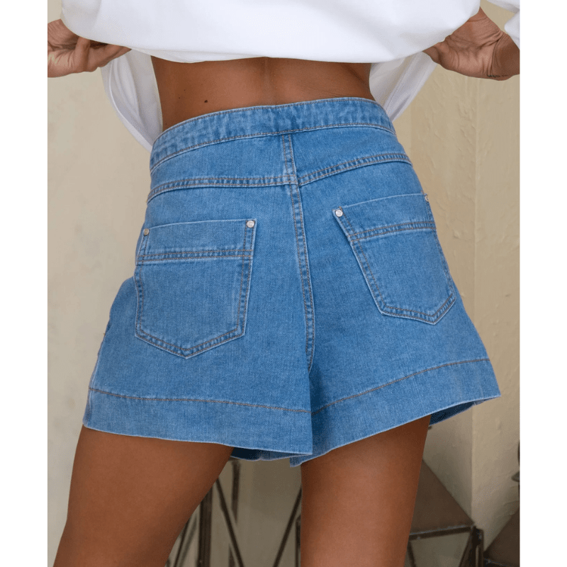 Rada Short Cargo Looksy – Flatterende Høj Talje & Trendy Cargo Lommer Sommer