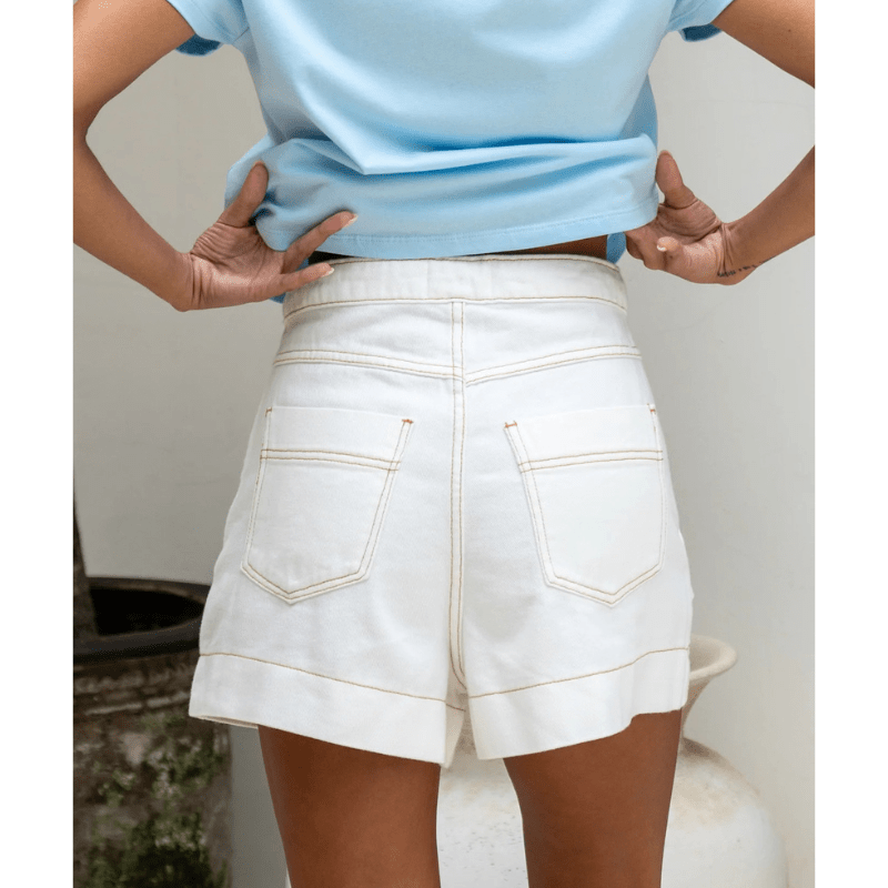 Rada Short Cargo Looksy – Flatterende Høj Talje & Trendy Cargo Lommer Sommer