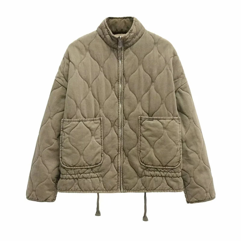 Hershey Gewatteerd Damesvest – Warm en Licht met Voorrits & Verstelbare Taille