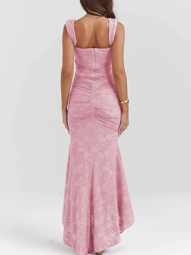 Denisse Robe Longue Elegant – Flatterende pasform & luksuriøst stof til et raffineret feminint look