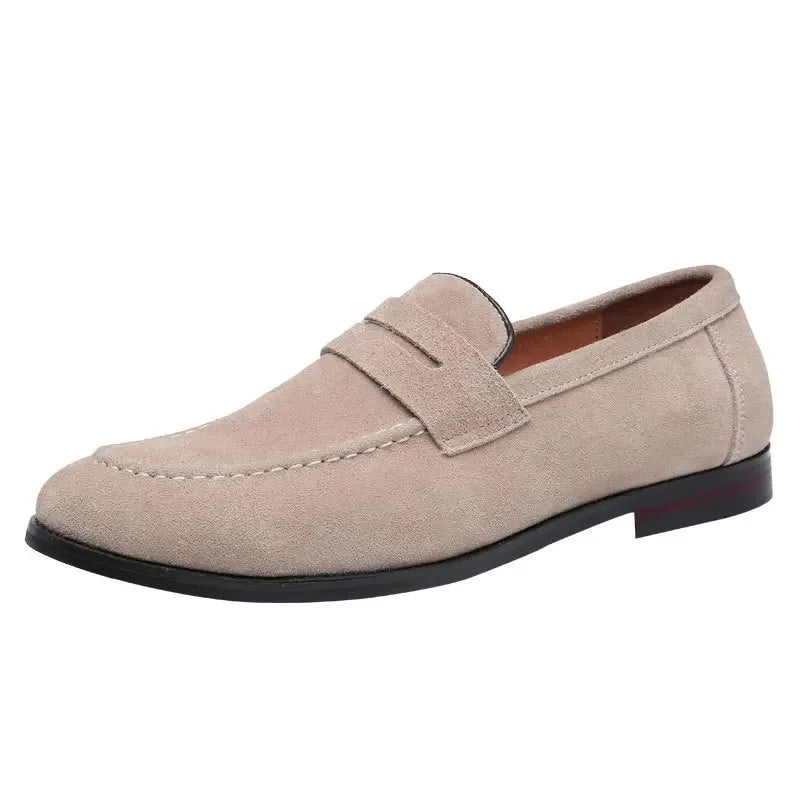 Darren Mokkasiner i ruskind til mænd – elegante loafers uden snørebånd med komfortabel sål