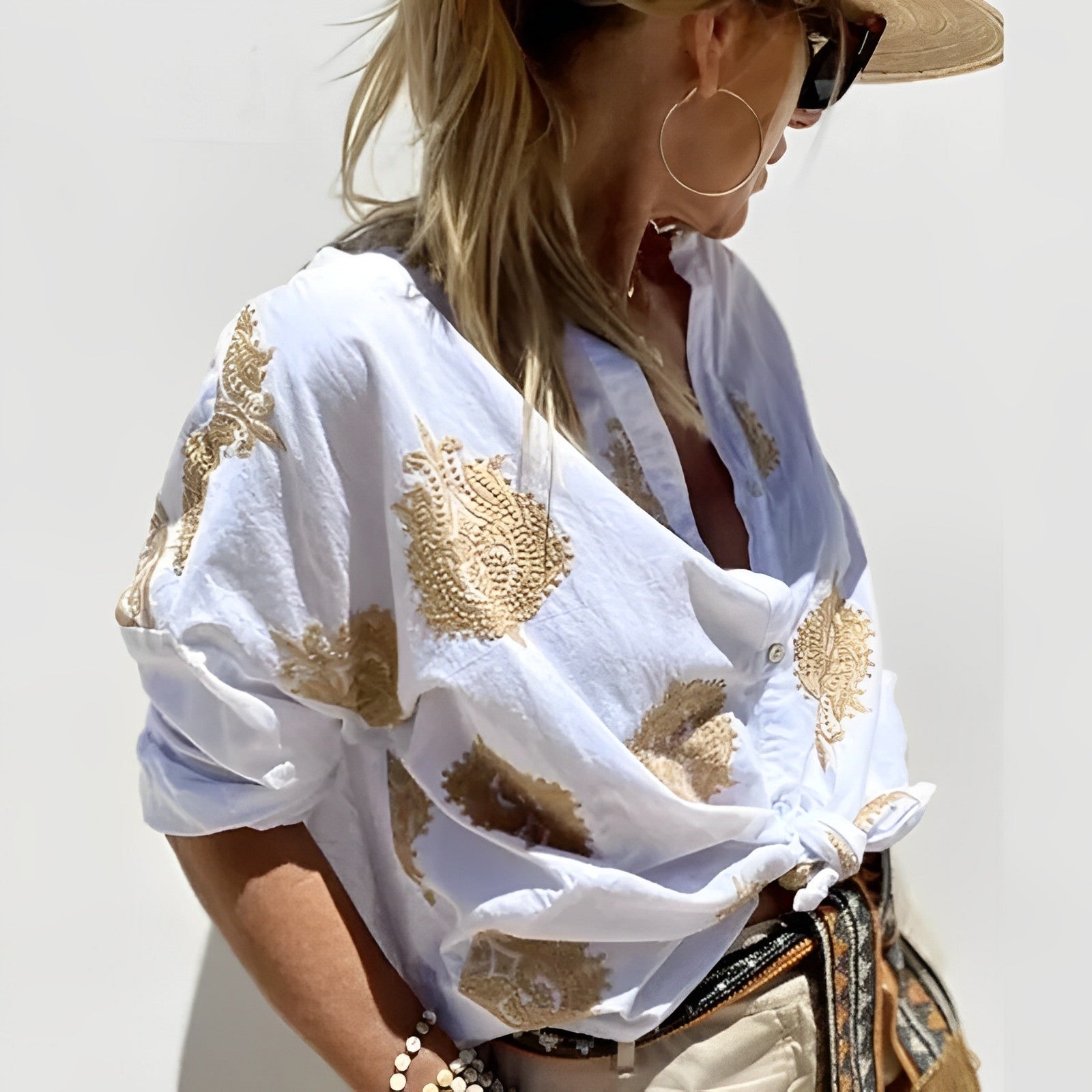 Bohemian Blouse Woman Agnes – Light Summer Top with Relaxed Fit and Feminine Boho Style