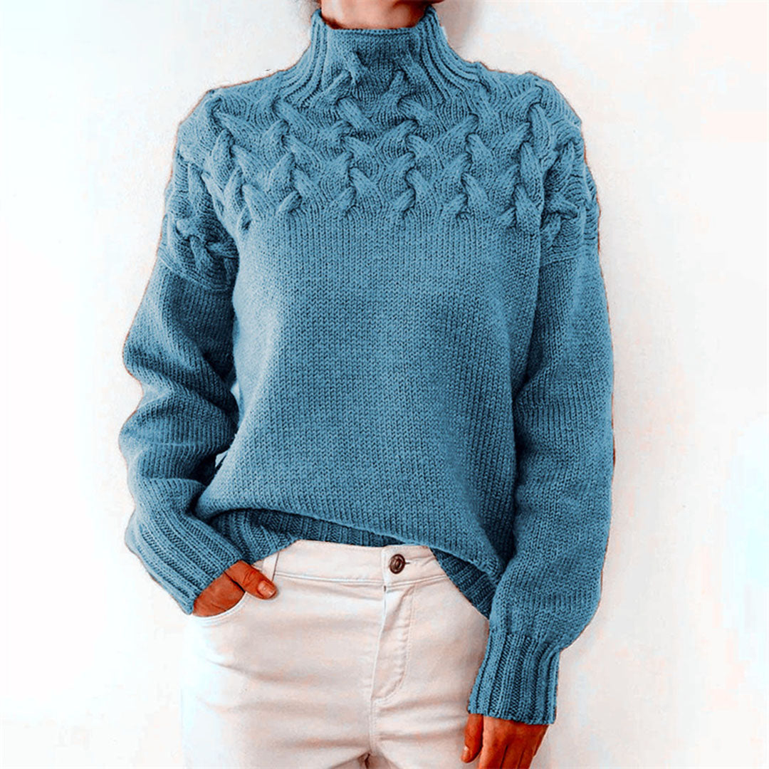 Mikayla Pull Femme – Turtleneck Sweater in Warm & Elegant Knit for Winter