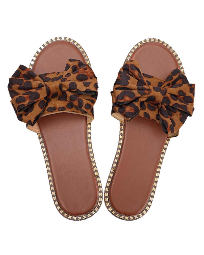 Jola ženske mule – ravne sandale s elegantnim mašnom i ljetnim slip-on dizajnom