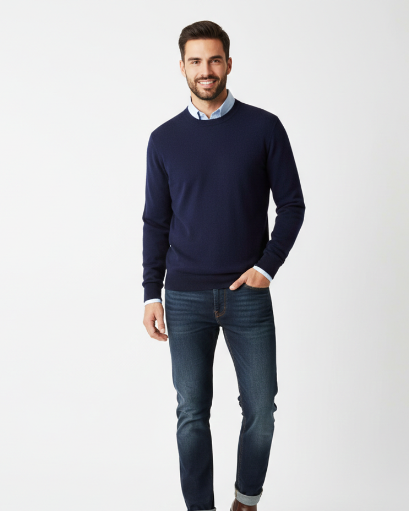 Lowell Pull Cachemire Homme – Tricot Luxe Doux, Élégant & Polyvalent