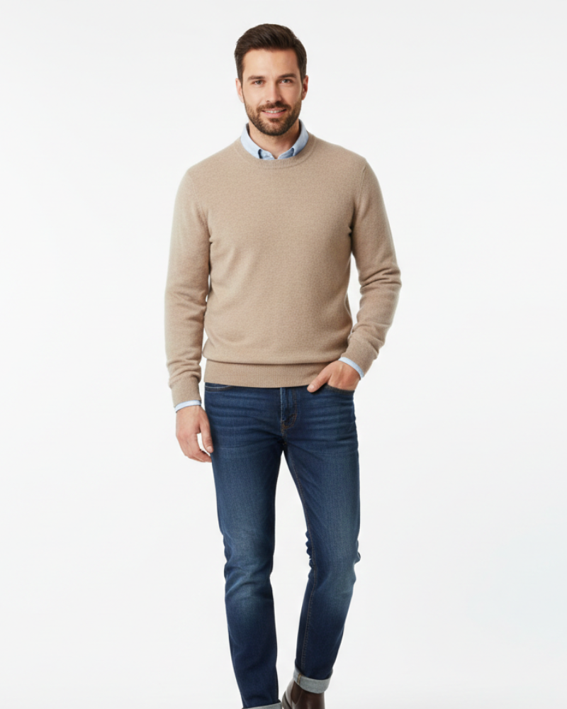 Lowell Pull Cachemire Homme – Tricot Luxe Doux, Élégant & Polyvalent