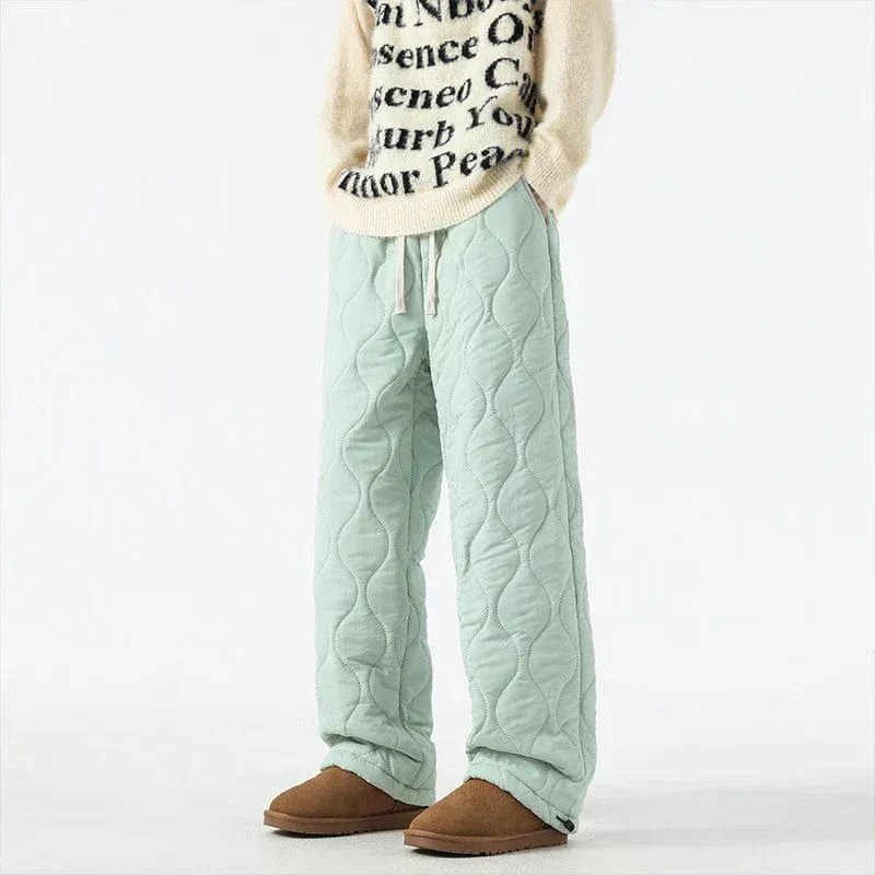 Logan Calças de Inverno Acolchoadas para Homem – Calças Quentes Forradas a Pêlo com Corte Largo e Cintura Elástica