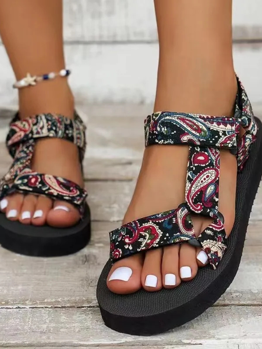 Sierra Dámske Ploché Sandále – Ľahké Letné Sandále s Protišmykovou Podrážkou