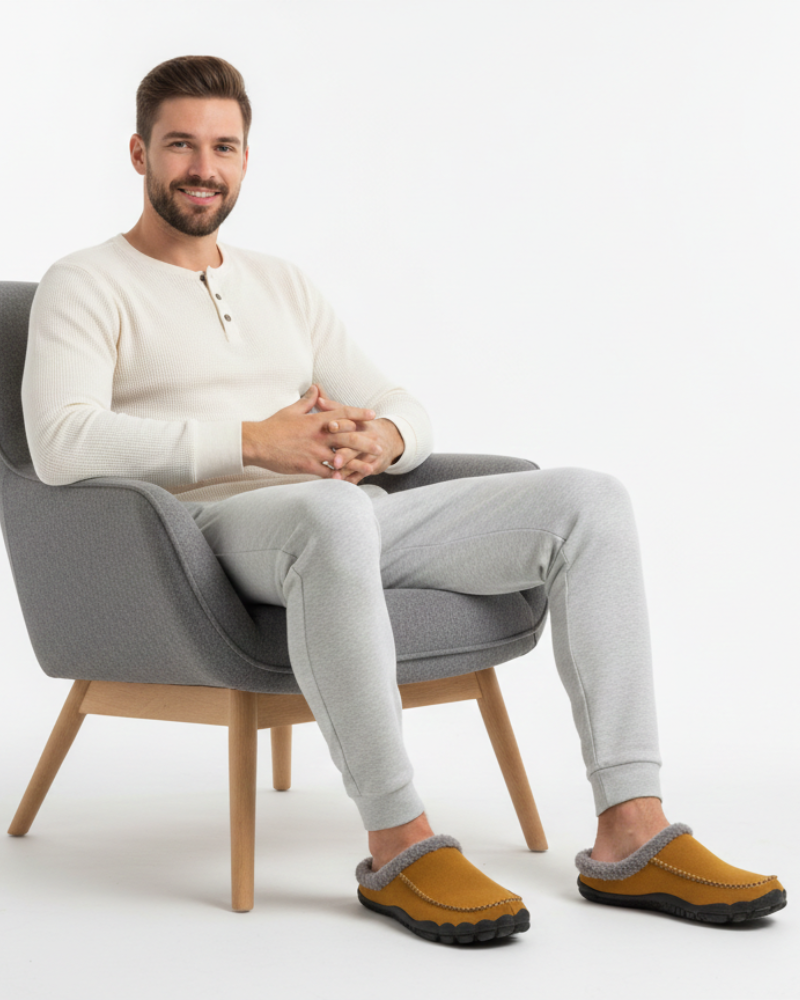 Brye Miehen Vardi Tohvelit – Lämpimät Liukastumista Estävät Helposti Puettavat Tohvelit