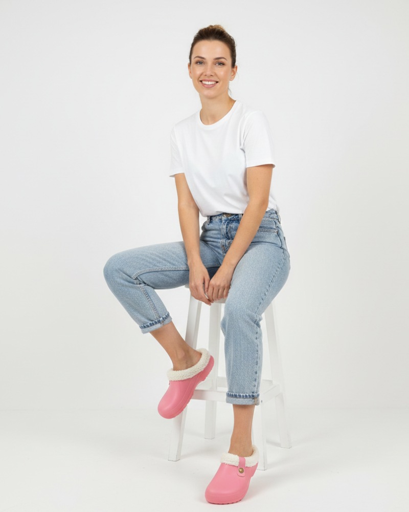 Gwen Briskey Varmere Dame Tresko – Komfortable Tøfler med Fôr for Innendørs og Utendørs Bruk