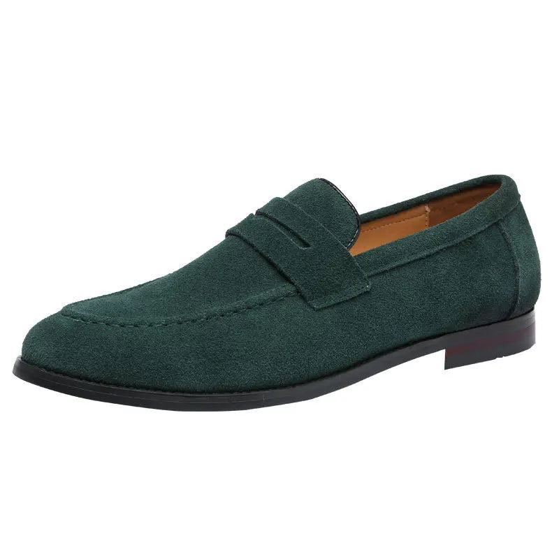 Darren Mokkasiner i ruskind til mænd – elegante loafers uden snørebånd med komfortabel sål