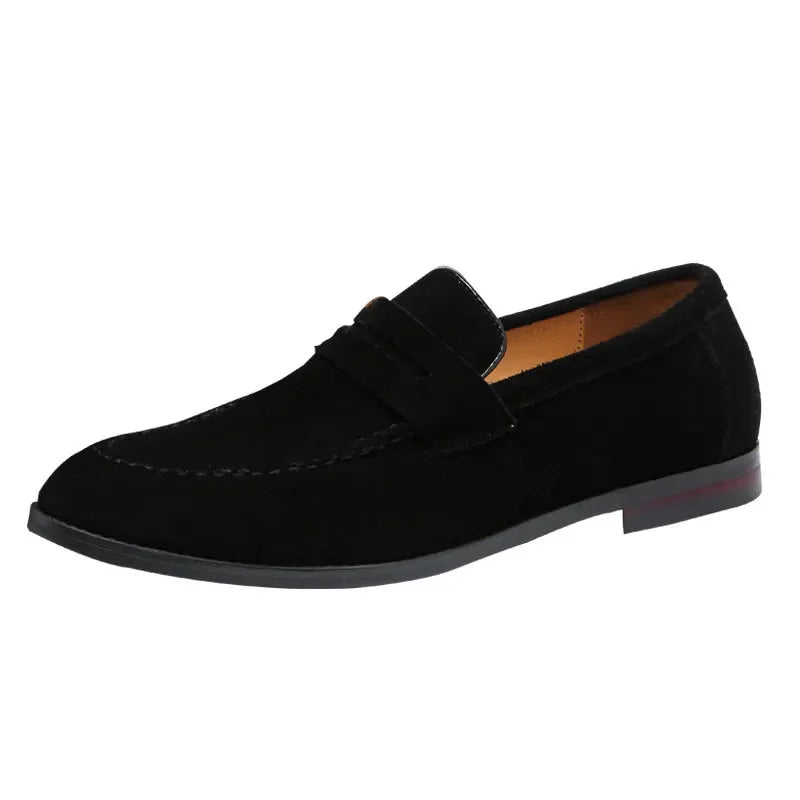 Darren Mokkasiner i ruskind til mænd – elegante loafers uden snørebånd med komfortabel sål