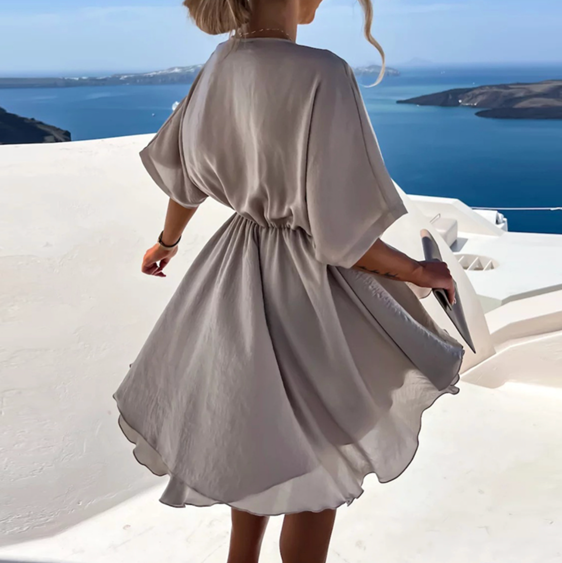 Romane Sommerkjole til kvinder – Elegant og flydende snit med luftigt stof & tidløst design
