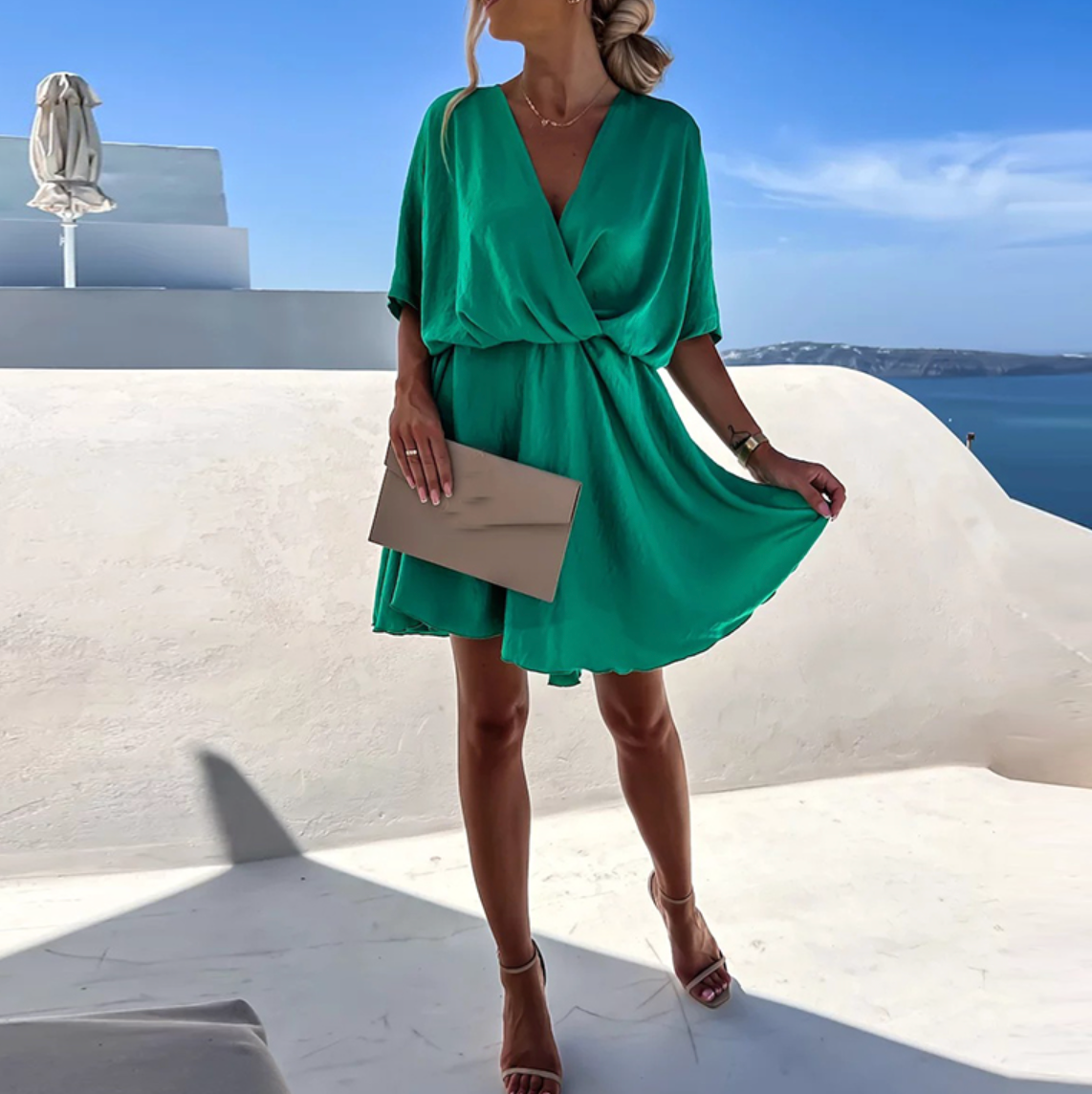 Romane Sommerkjole til kvinder – Elegant og flydende snit med luftigt stof & tidløst design