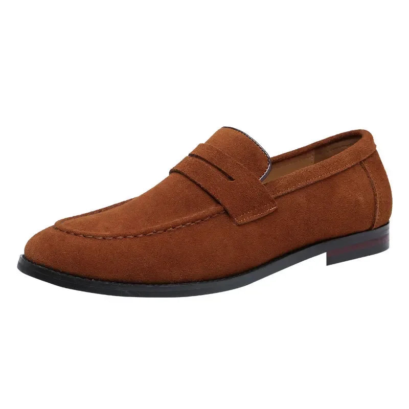 Darren Mokkasiner i ruskind til mænd – elegante loafers uden snørebånd med komfortabel sål