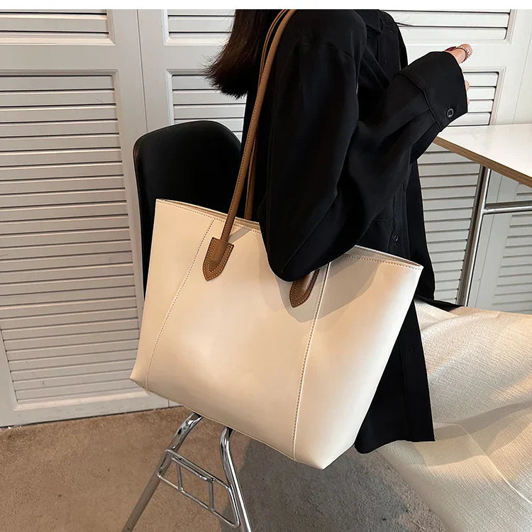 Jivika Sac à Main Femme – Grand Fourre-Tout en Simili Læder med rummeligt rum & indvendige lommer