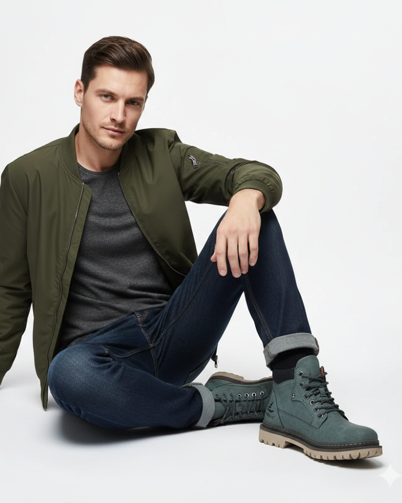 Ernie Botas de Pele Homem – Botins Elegantes e Confortáveis com Sola Duradoura